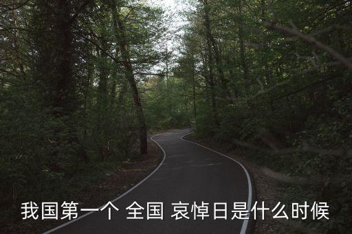 全國哀悼日,歷史上首次為普通市民設立哀悼日