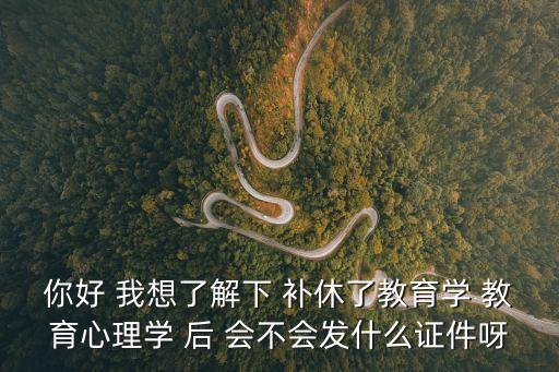上海市教育學 心理學補休，你好 我想了解下 補休了教育學 教育心理學 后 會不會發什么證件呀