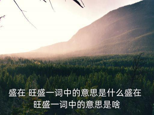旺盛的意思,繁榮昌盛是什么意思?