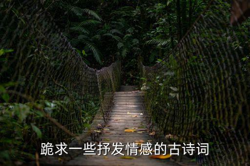跪求一些抒發情感的古詩詞