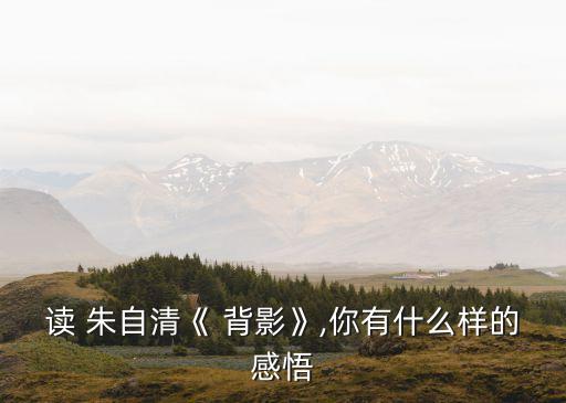 背影朱自清讀后感,朱自清散文集第二集:時間不會倒流