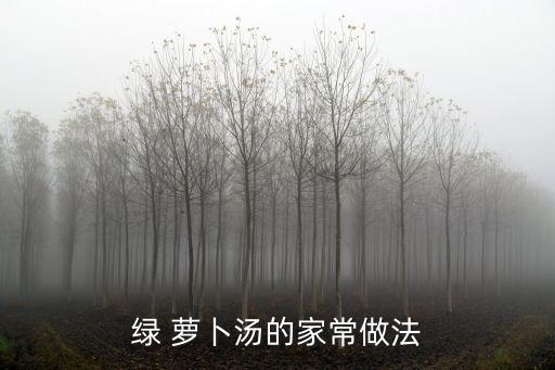 綠 蘿卜湯的家常做法