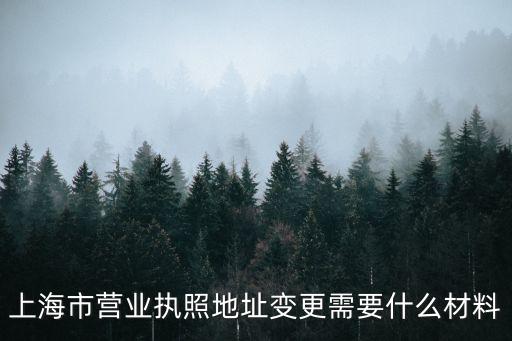 上海市營業執照住所變更，上海市公司的營業執照地址變更