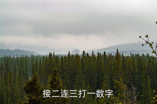 接二連三打一數(shù)字