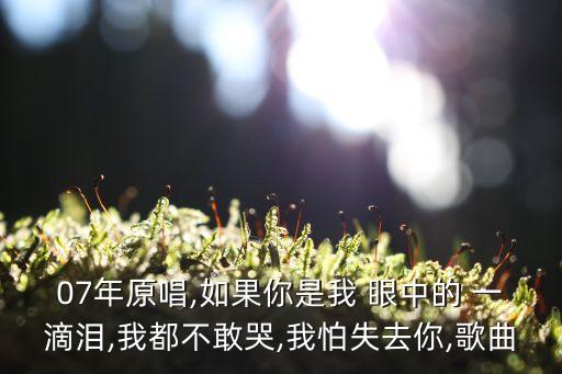 你是我眼中的一滴淚,如果你是我眼中淚一滴淚那么我會銘記