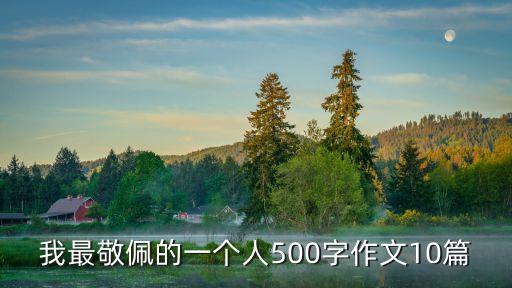 我最敬佩的一個(gè)人500字作文10篇