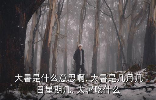 大暑是什么意思啊,這里是大暑還是炎炎夏日