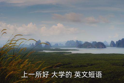 上一所好 大學(xué)的 英文短語