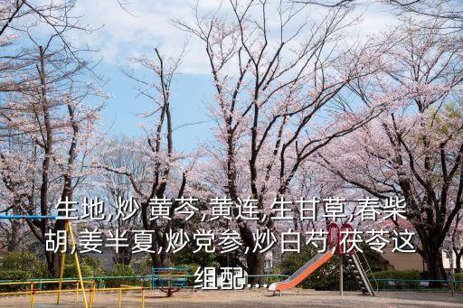 生地,炒 黃芩,黃連,生甘草,春柴胡,姜半夏,炒黨參,炒白芍,茯苓這組配...
