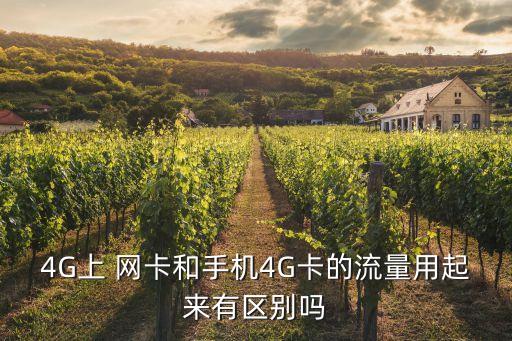 4G上 網(wǎng)卡和手機(jī)4G卡的流量用起來(lái)有區(qū)別嗎