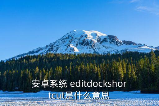 安卓系統 editdockshortcut是什么意思