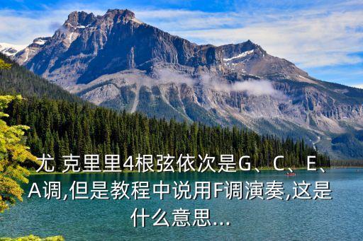 尤克里里和弦圖,和弦鈴聲是商業概念不符樂理