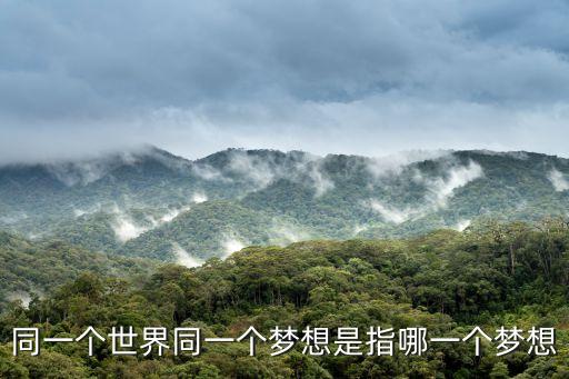 同一個世界同一個夢想是指哪一個夢想