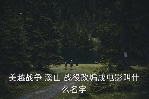 美越戰爭 溪山 戰役改編成電影叫什么名字