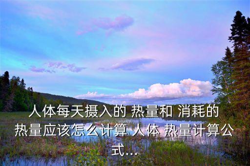  人體每天攝入的 熱量和 消耗的 熱量應該怎么計算 人體 熱量計算公式...