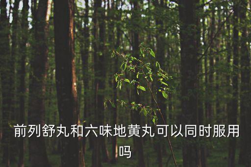  前列舒丸和六味地黃丸可以同時服用嗎