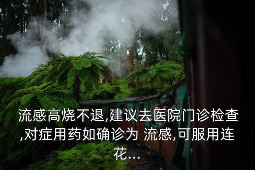  流感高燒不退,建議去醫(yī)院門診檢查,對癥用藥如確診為 流感,可服用連花...