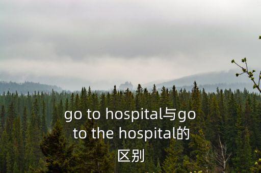 go to hospital與go to the hospital的區(qū)別
