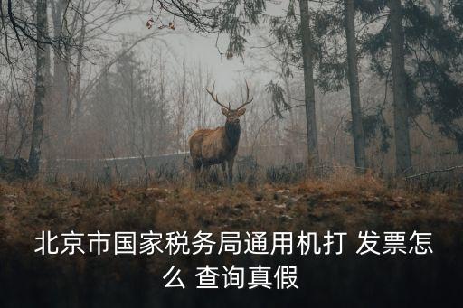  北京市國(guó)家稅務(wù)局通用機(jī)打 發(fā)票怎么 查詢真假