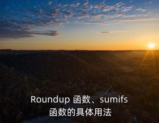 roundup函數,roundup函數詳解