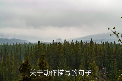 關于動作描寫的句子
