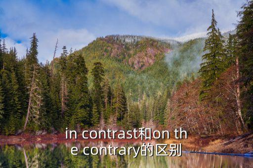 incontrast，in contrast和on the contrary的區別