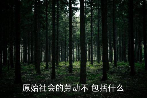 原始社會(huì)的勞動(dòng)不 包括什么