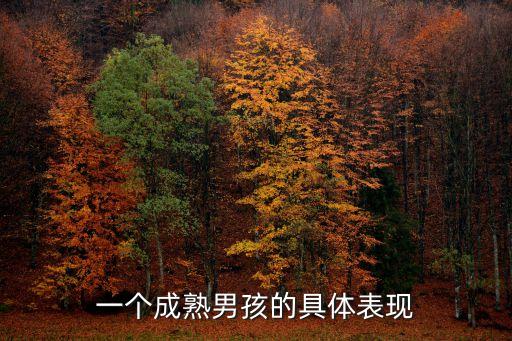 一個成熟男孩的具體表現(xiàn)
