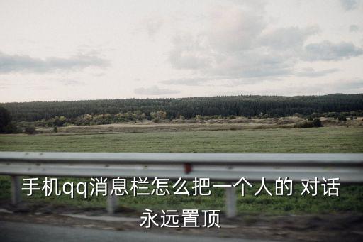 手機qq消息欄怎么把一個人的 對話永遠置頂