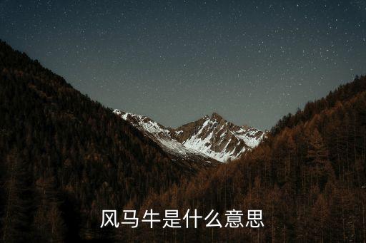 風(fēng)馬牛是什么意思