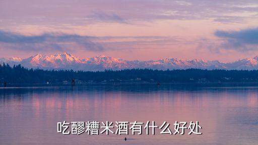 醪糟的功效，米酒有什么好處