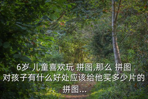 6歲 兒童喜歡玩 拼圖,那么 拼圖對孩子有什么好處應該給他買多少片的 拼圖...