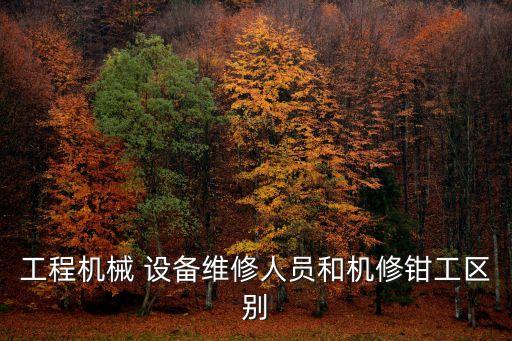 設(shè)備維修工,工程機(jī)械設(shè)備維修人員工作主要包括維修電氣設(shè)備等