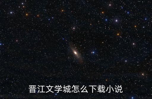 晉江文學(xué)城怎么下載小說