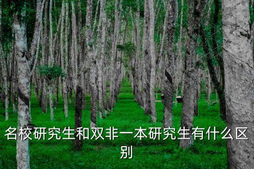 名校研究生和雙非一本研究生有什么區(qū)別