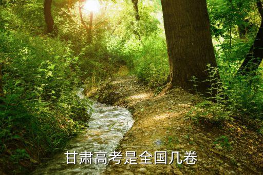 甘肅省高考，甘肅高考是全國幾卷