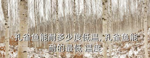 孔雀魚溫度,孔雀適合魚的溫度低于13度魚就會死