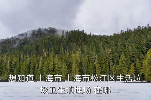 想知道 上海市 上海市松江區(qū)生活垃圾衛(wèi)生填埋場(chǎng) 在哪
