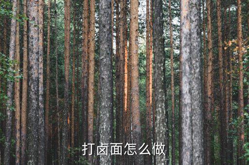 打鹵面，打鹵面怎么做