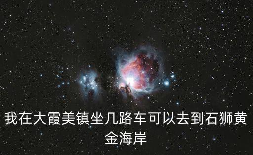 我在大霞美鎮坐幾路車可以去到石獅黃金海岸