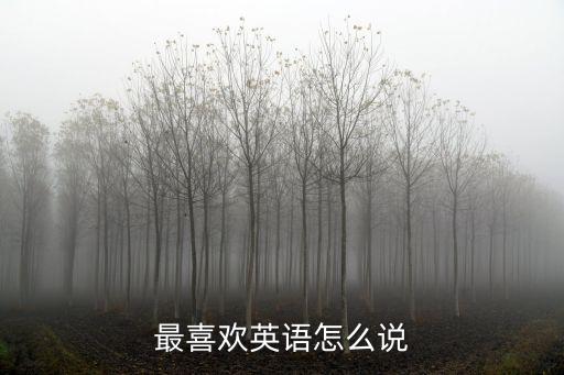 最喜歡英語，最喜歡用英文怎么寫