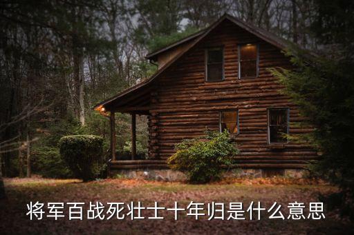 將軍百戰(zhàn)死壯士十年歸是什么意思