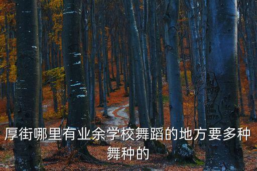 東莞厚街有實力的舞蹈機構有哪些，厚街哪里有成人國標舞培訓班