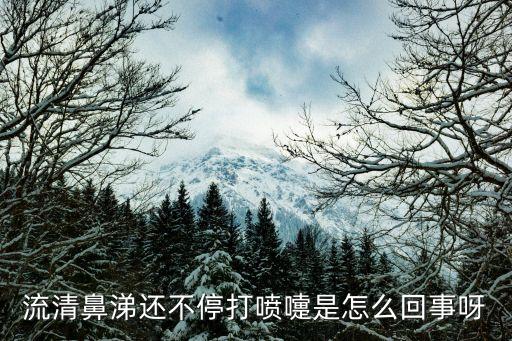 流清鼻涕還不停打噴嚏是怎么回事呀