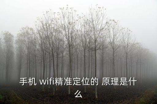 手機 wifi精準定位的 原理是什么