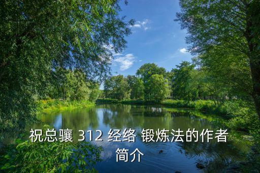 祝總驤 312 經(jīng)絡(luò) 鍛煉法的作者簡介