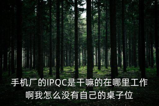 手機廠的IPQC是干嘛的在哪里工作啊我怎么沒有自己的桌子位