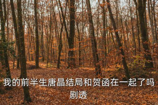 我的前半生唐晶結(jié)局和賀函在一起了嗎劇透
