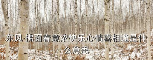 拂面是什么意思,春風拂面引申為開心見面