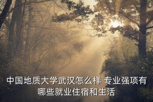 中國地質(zhì)大學(xué)武漢怎么樣 專業(yè)強(qiáng)項(xiàng)有哪些就業(yè)住宿和生活